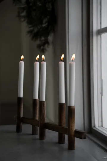 Ernst ljusstake 5 ljus - Mörkt trä - ERNST