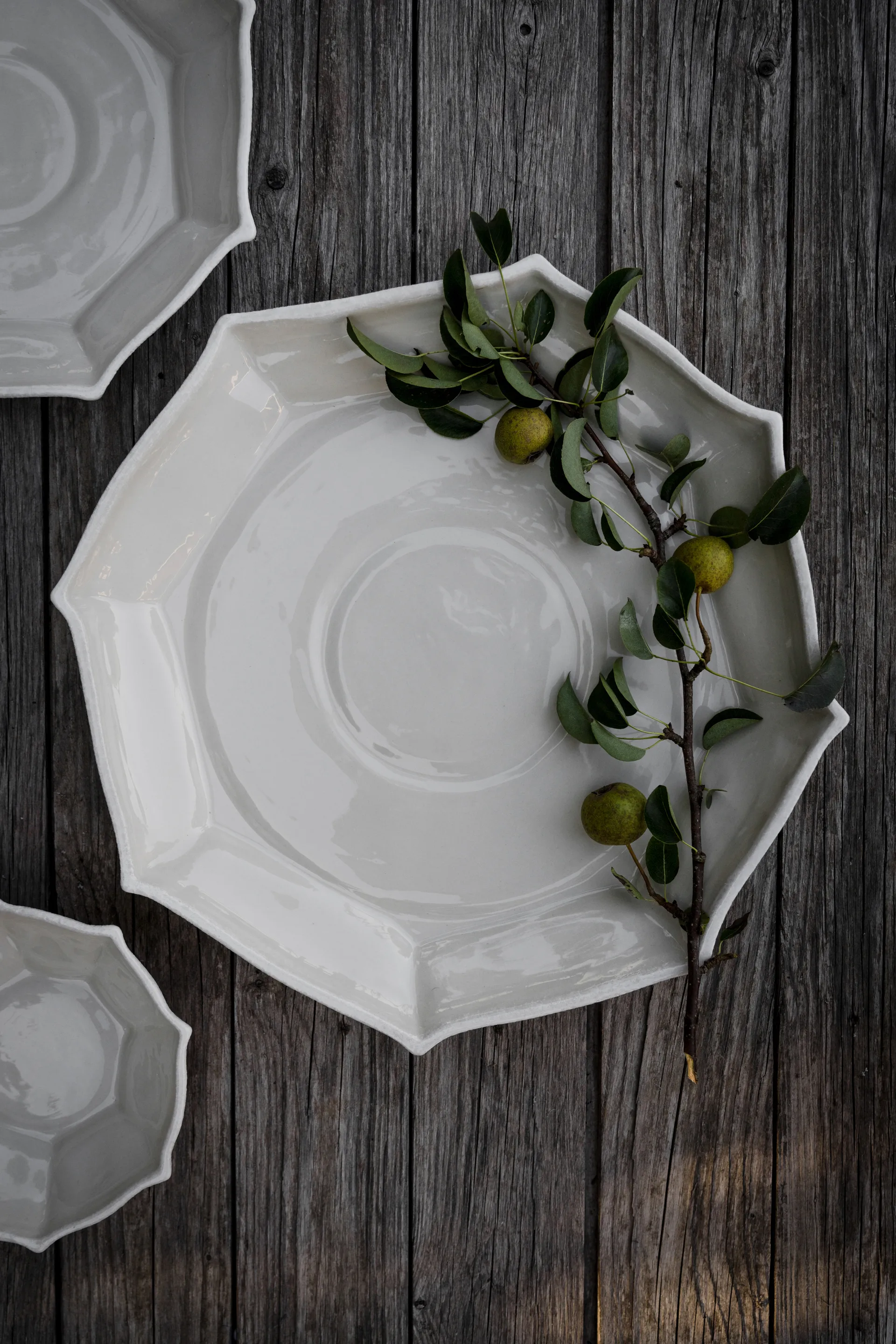 Ernst serveringsfat Ø37 cm, Naturvit ERNST