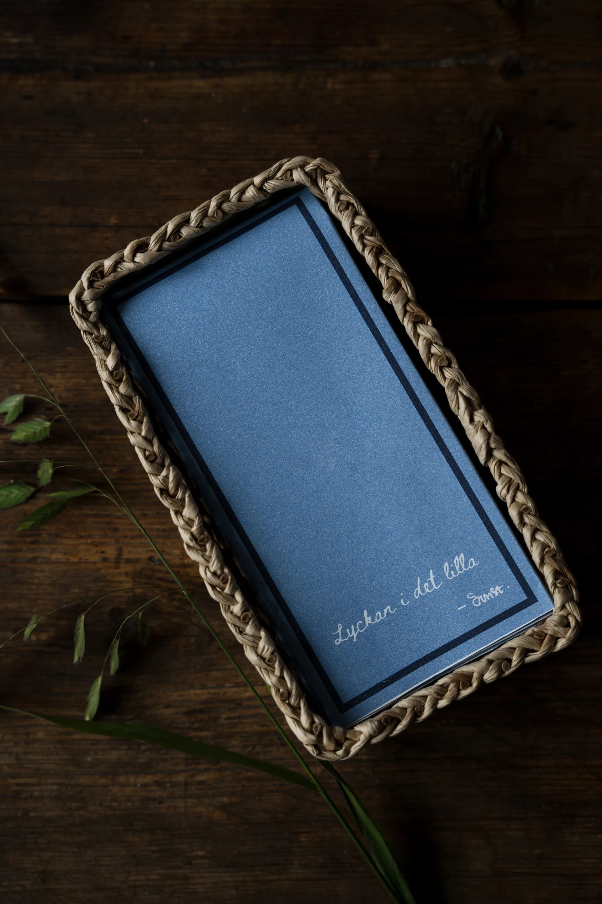 Ernst servett med citat Lycka i det lilla 20-pack, Blå ERNST