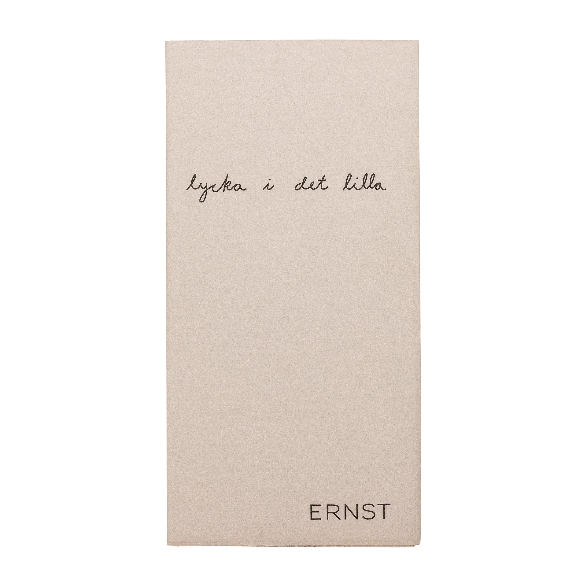 Ernst servett med citat Lycka i det lilla 20-pack, Natur-svart ERNST