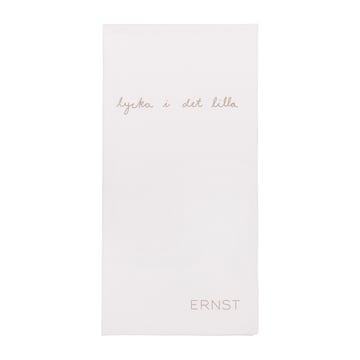 ERNST Ernst servett med citat Lycka i det lilla 20-pack Vit-grå