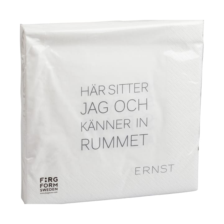Ernst servett med citat Tid-Rum 20-pack, Vit ERNST