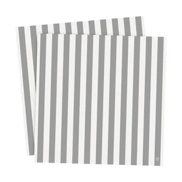 ERNST Ernst servett randig 33×33 cm 20-pack Vit-grå rand