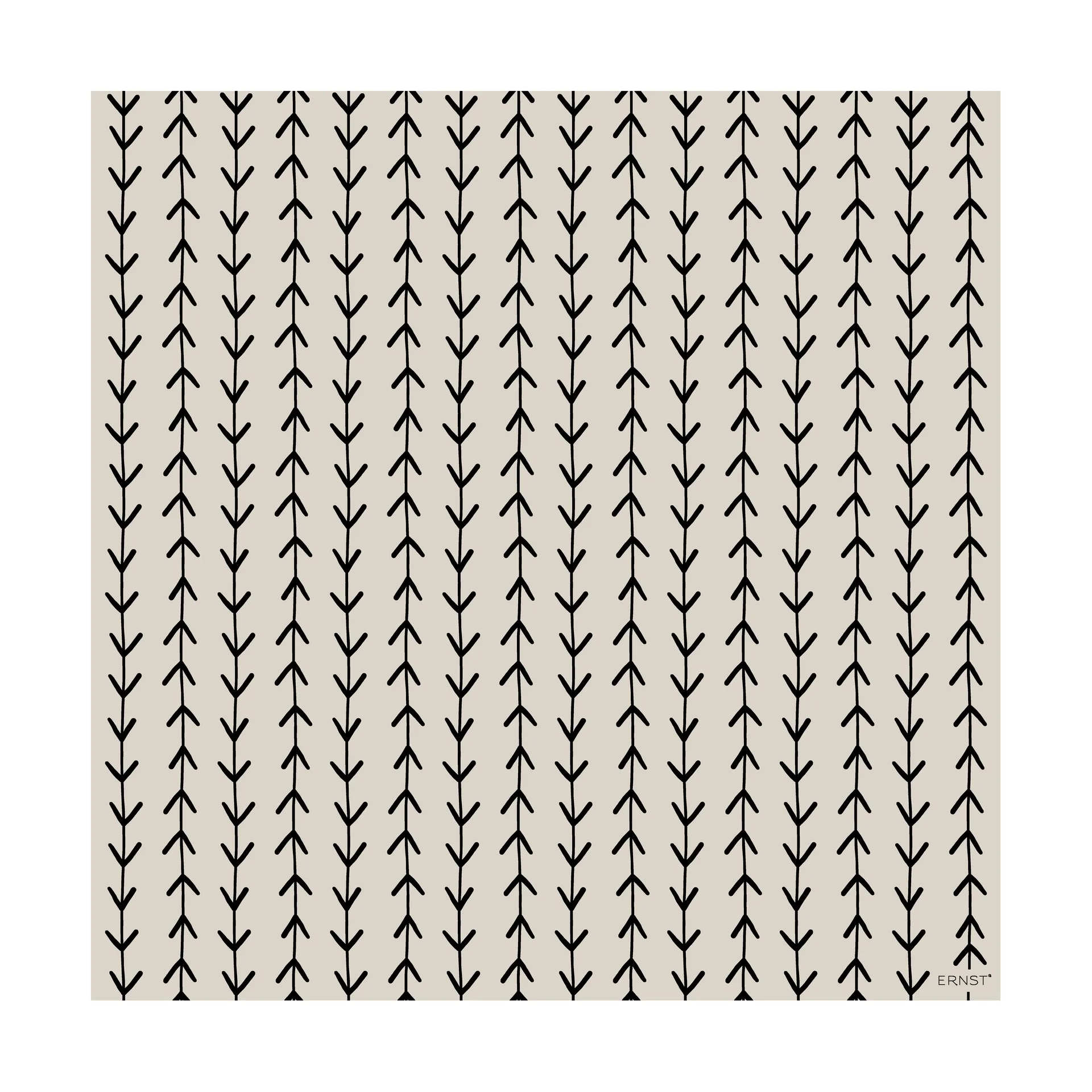 Ernst servett ranka 33x33 cm 20-pack, Beige-svart ERNST