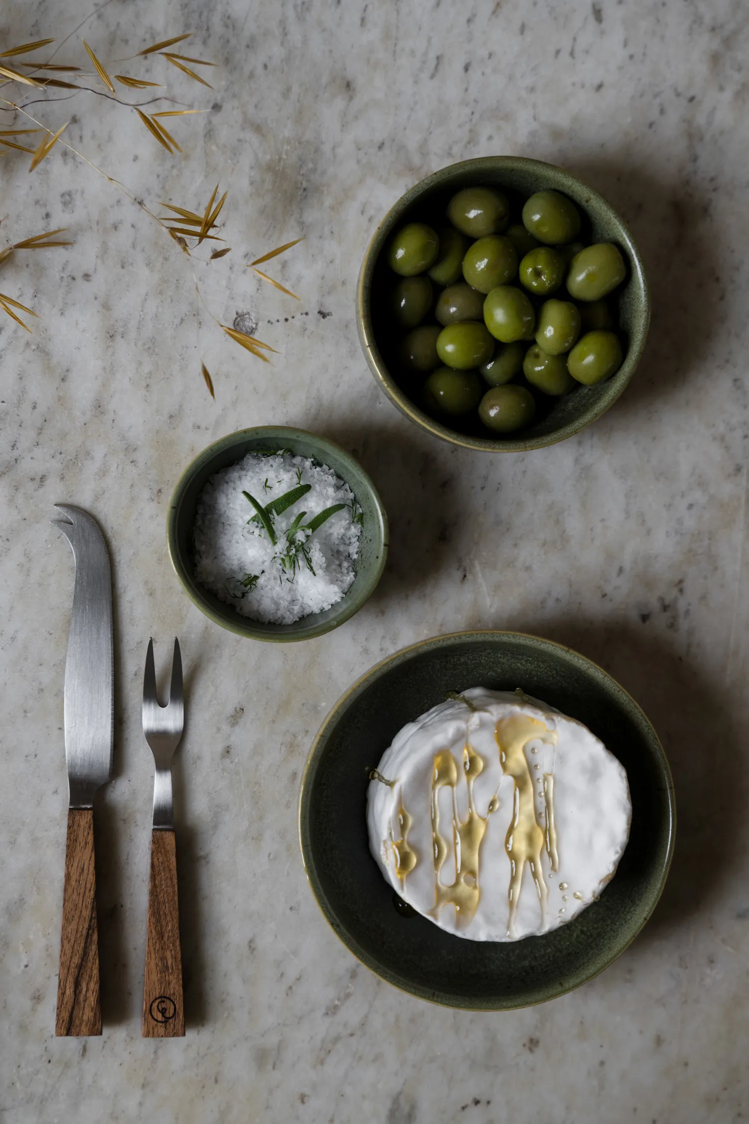 Ernst skål, Grön-natur botten, Ø14 cm ERNST