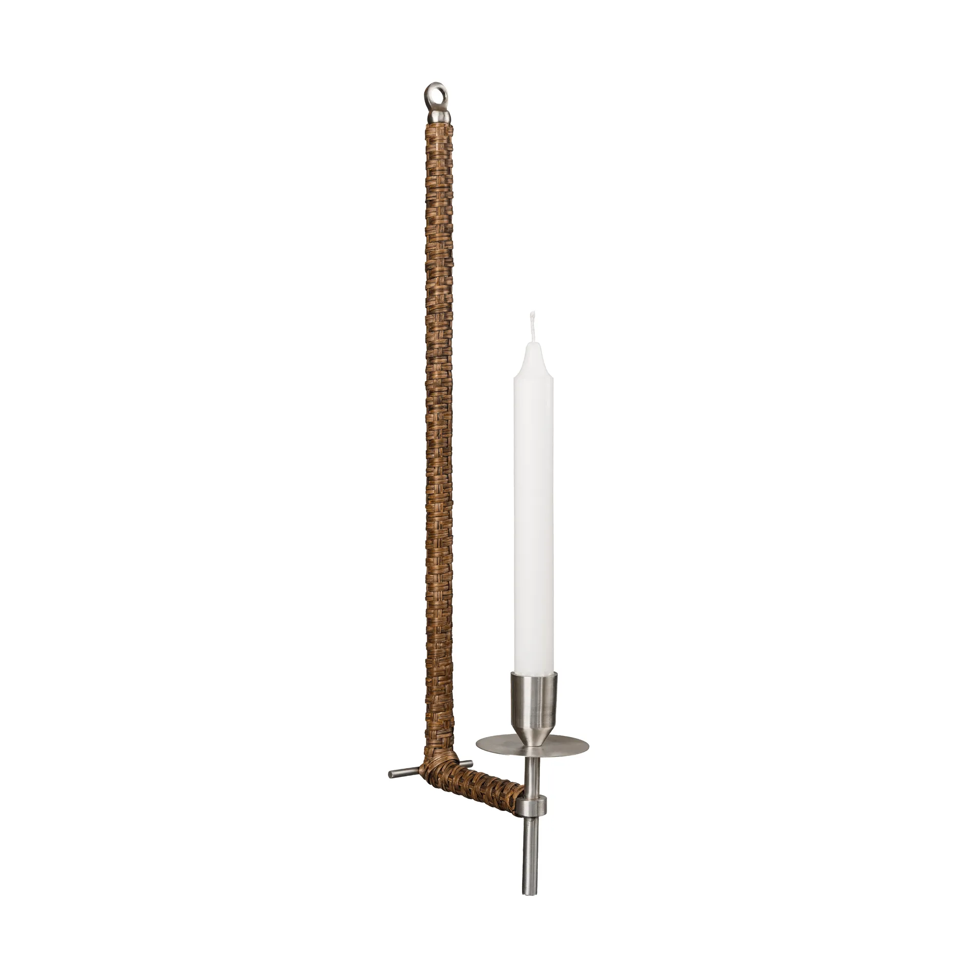 Ernst vägglampett flätad, Borstad stål, 47 cm ERNST