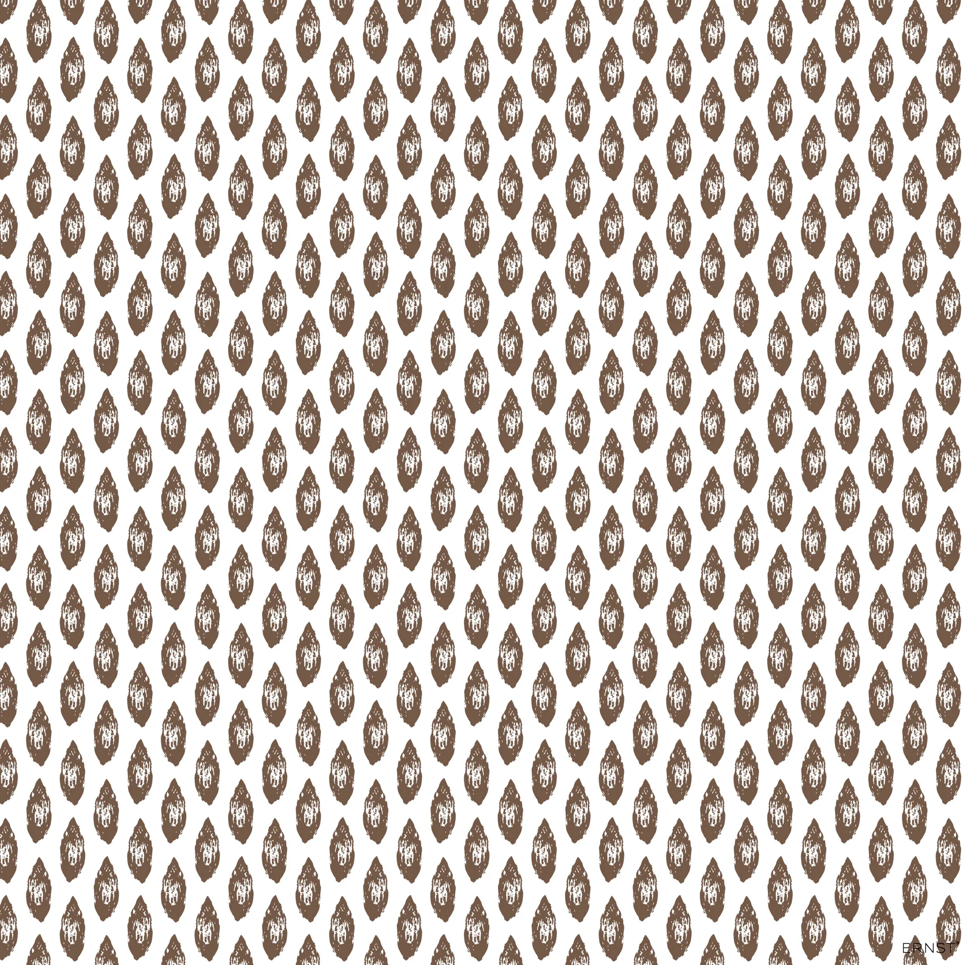 Mandel servett 33x33 cm, Vit-brun ERNST