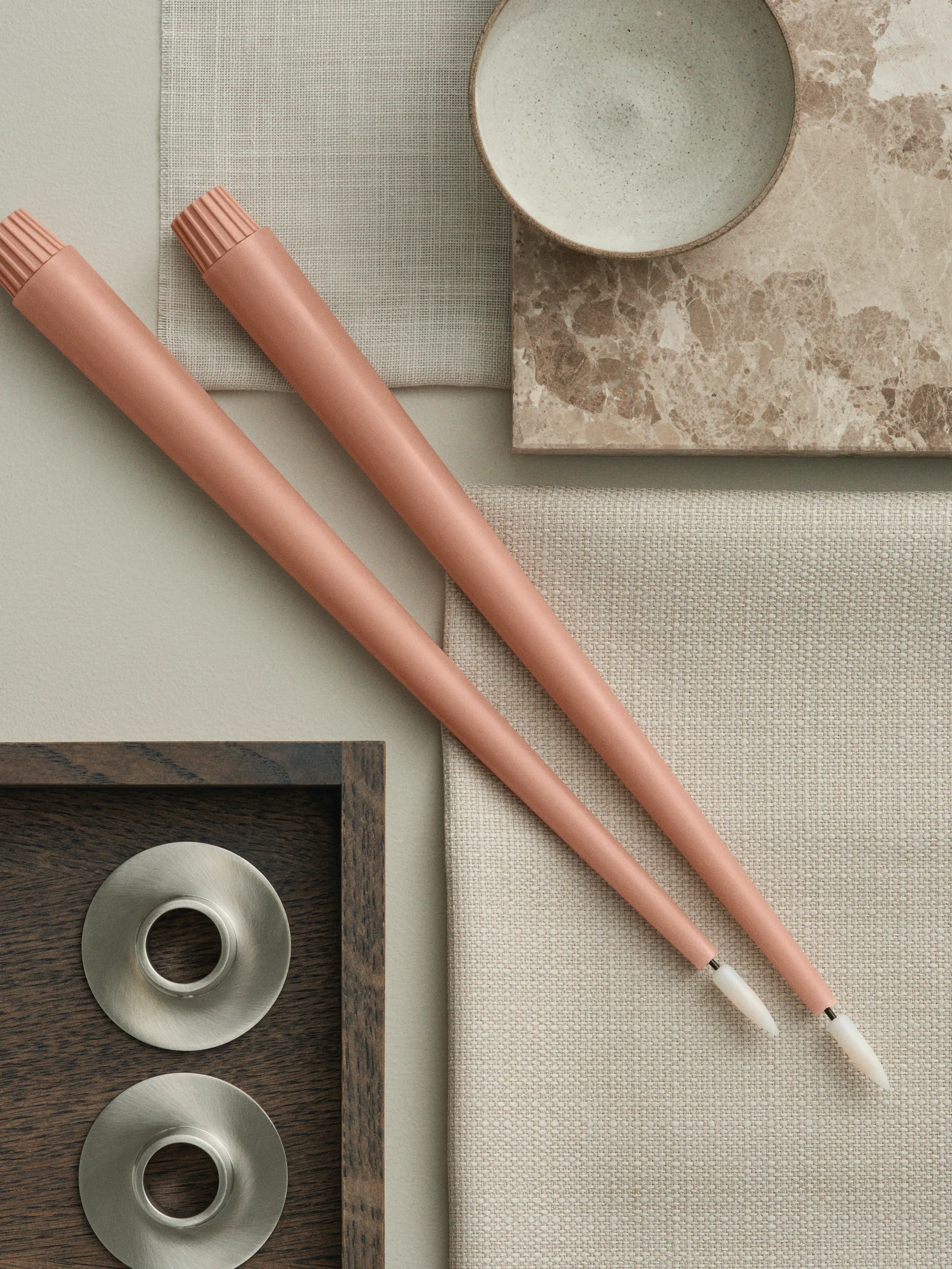 ester & erik kronljus LED 2-pack, 20 Rosy caramel , 30 cm ester & erik