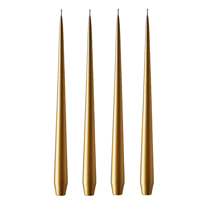 ester & erik ljus 42 cm 4-pack metallic - Gold - ester & erik