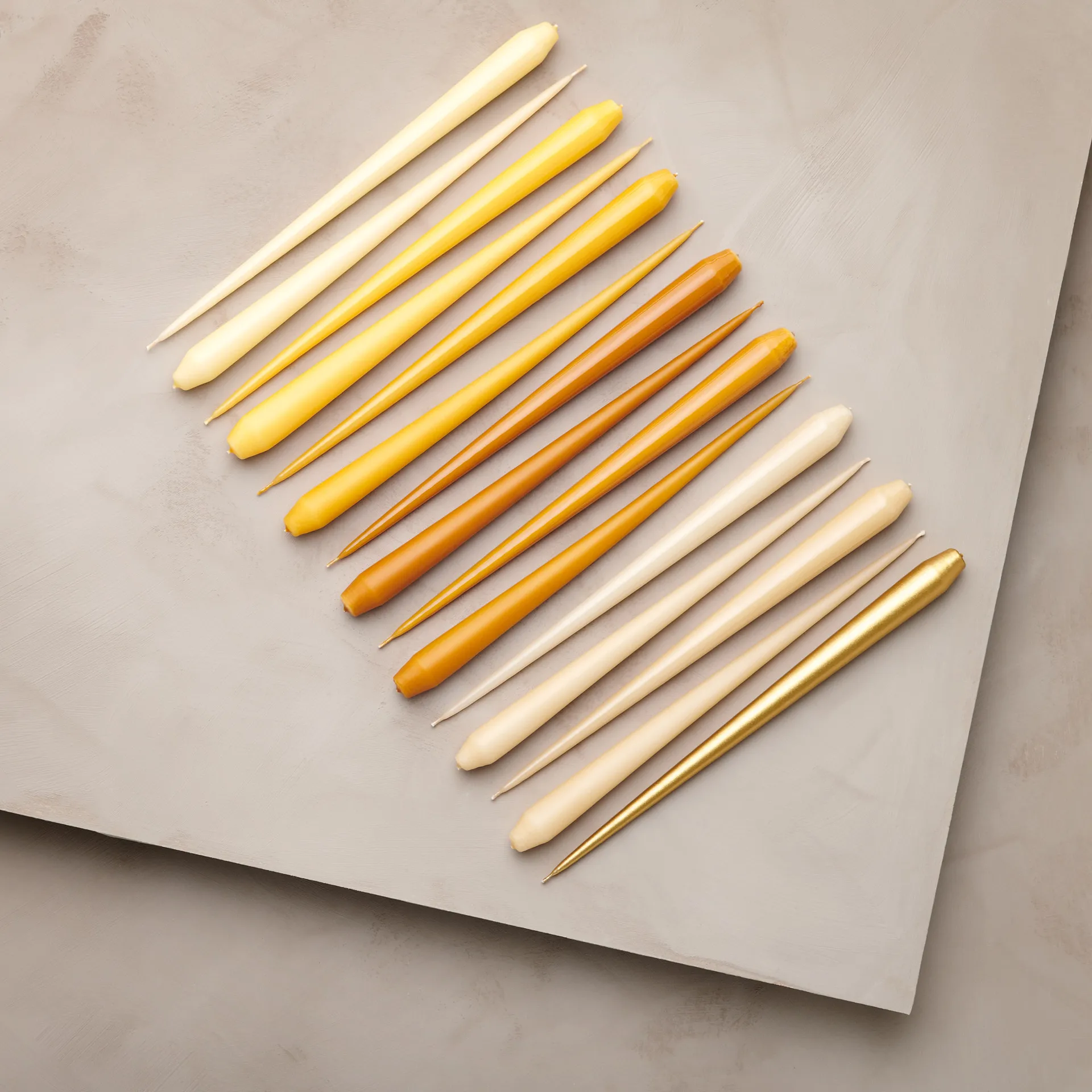 ester & erik ljus lackad 4-pack, honey balm, 32 cm ester & erik