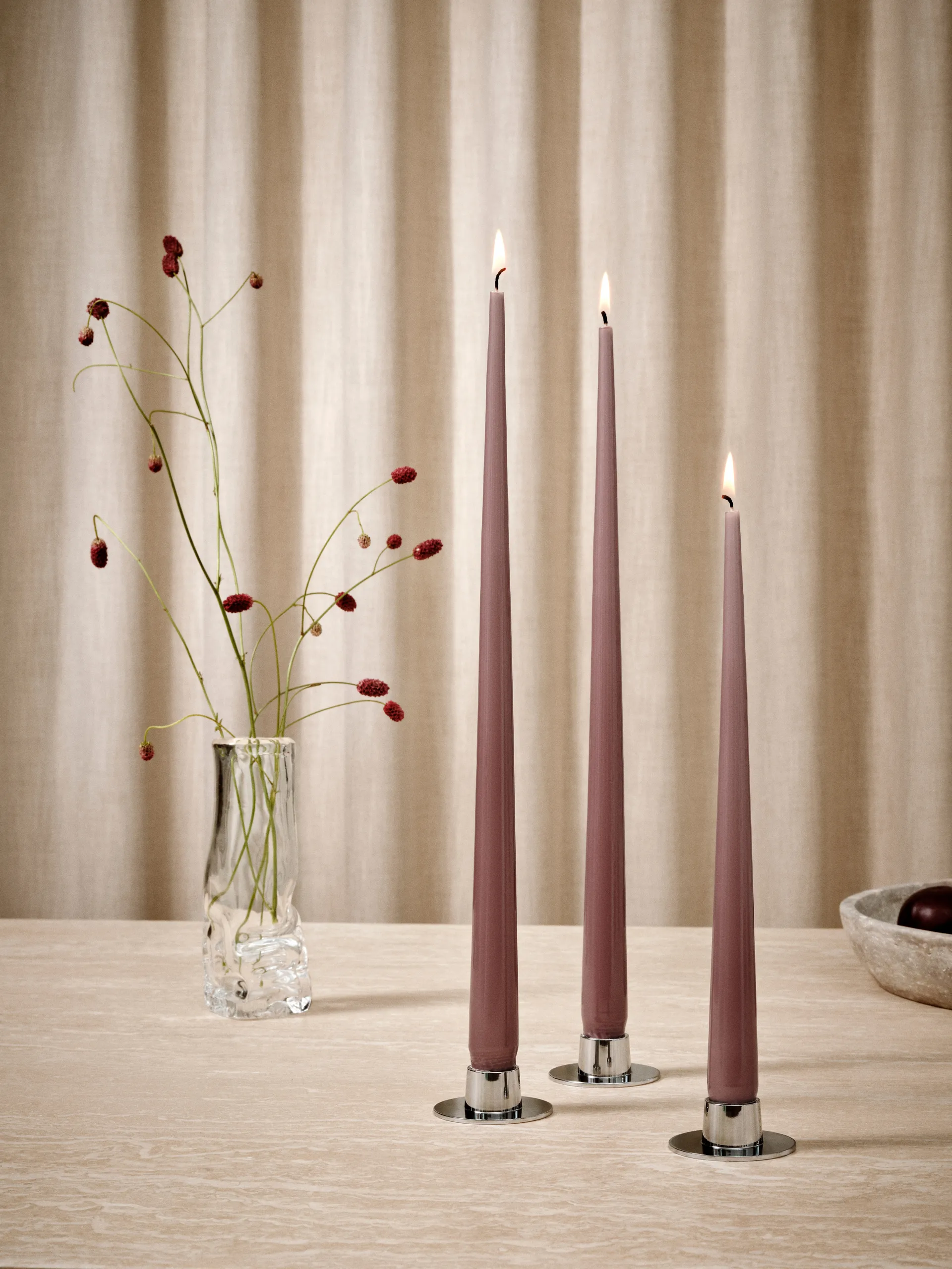 ester & erik ljus lackad 4-pack, Winter rose 84, 32 cm ester & erik
