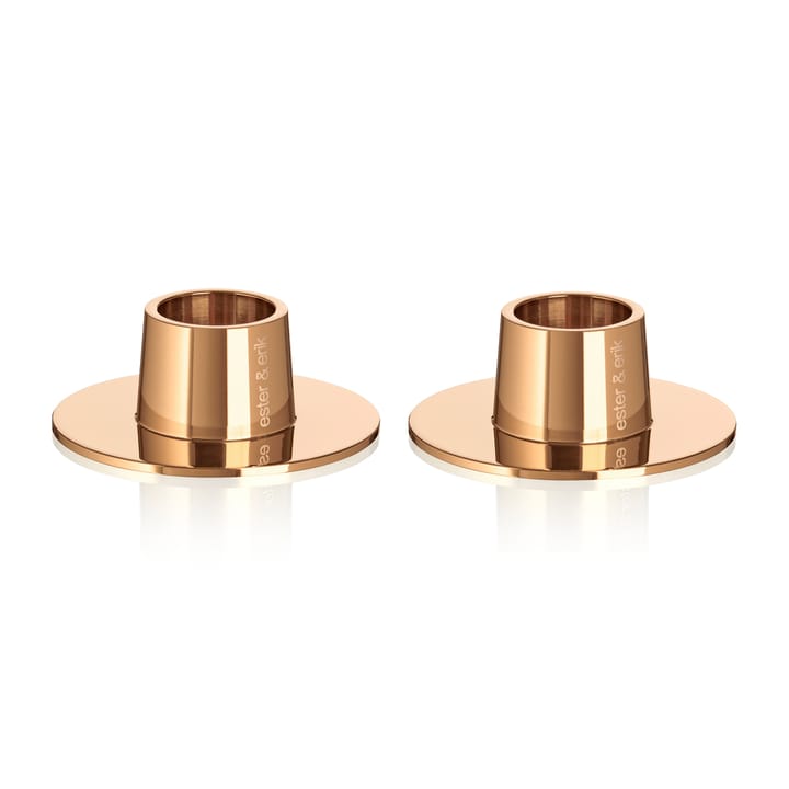 ester & erik ljusstake blank 2-pack, Rosé guld ester & erik