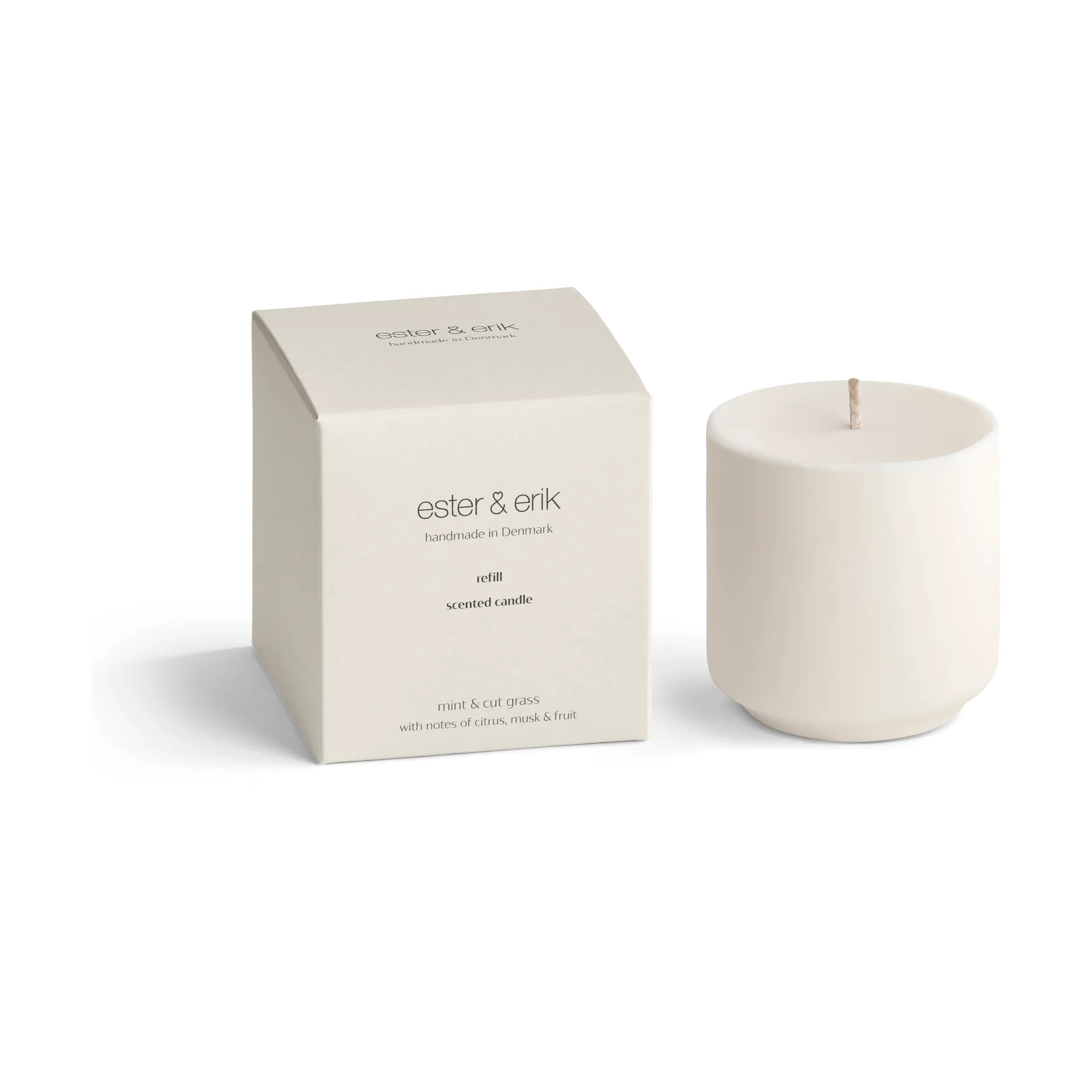 Refill ester & erik doftljus, Mint & cut grass ester & erik