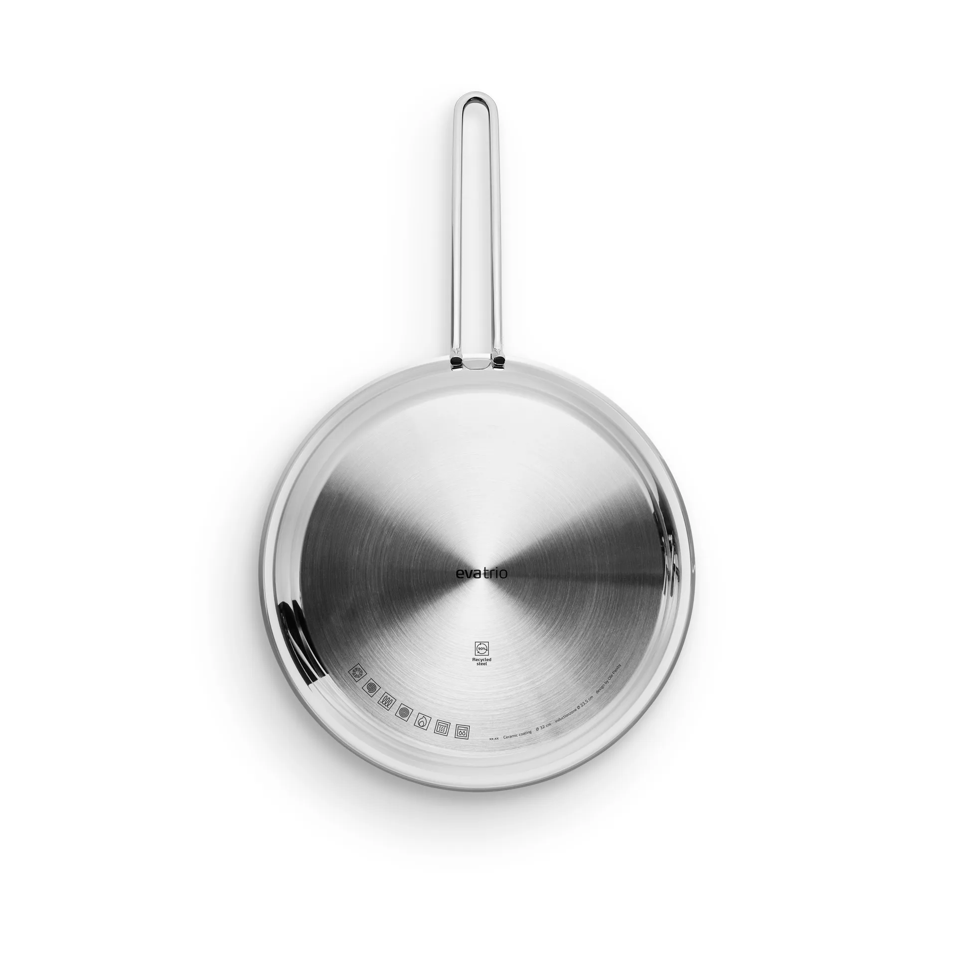 Eva Trio Stainless Steel Slip-Let keramisk stekpanna, 32 cm Eva Solo