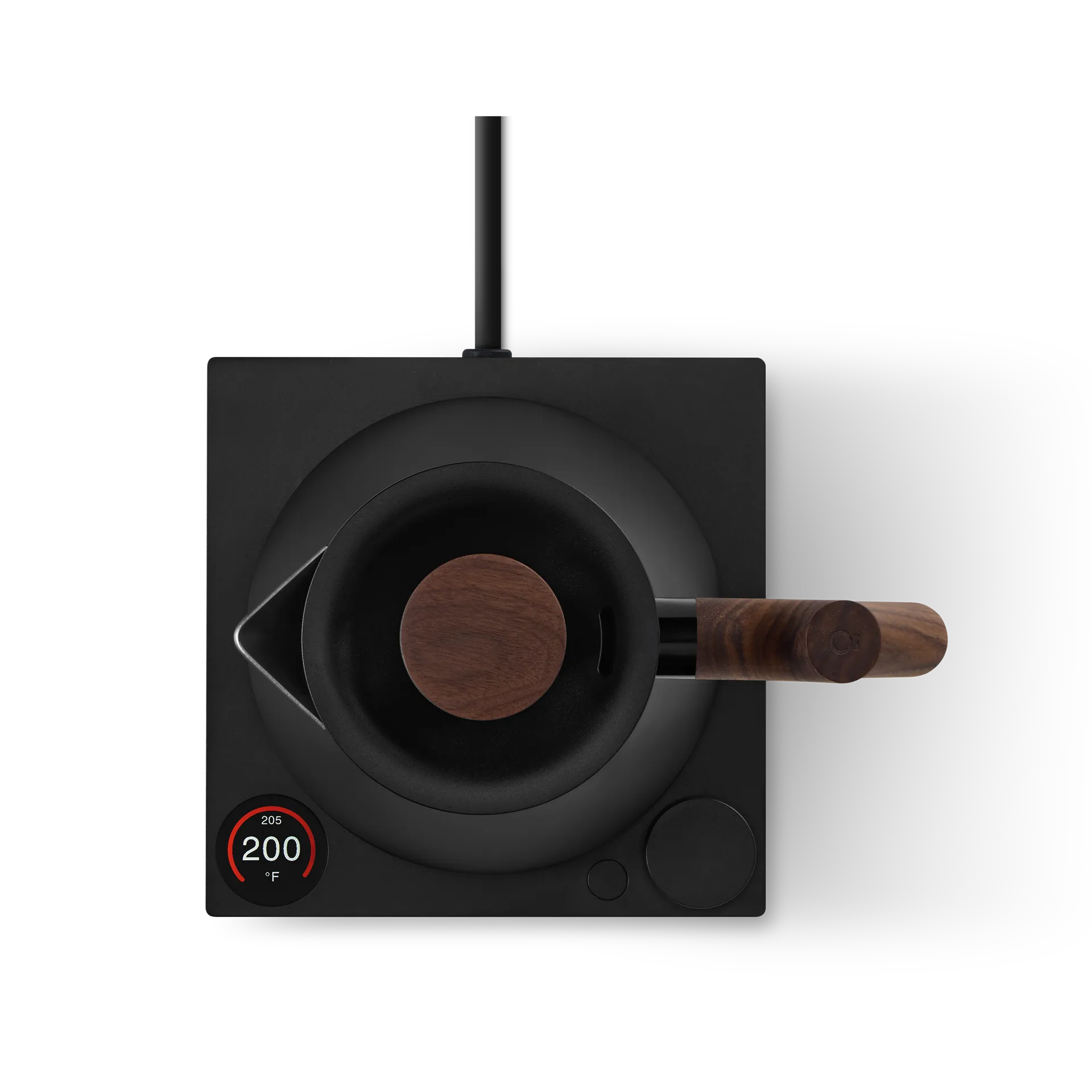 Corvo EKG Pro elektrisk vattenkokare 0.9 L, Matte black-walnut Fellow