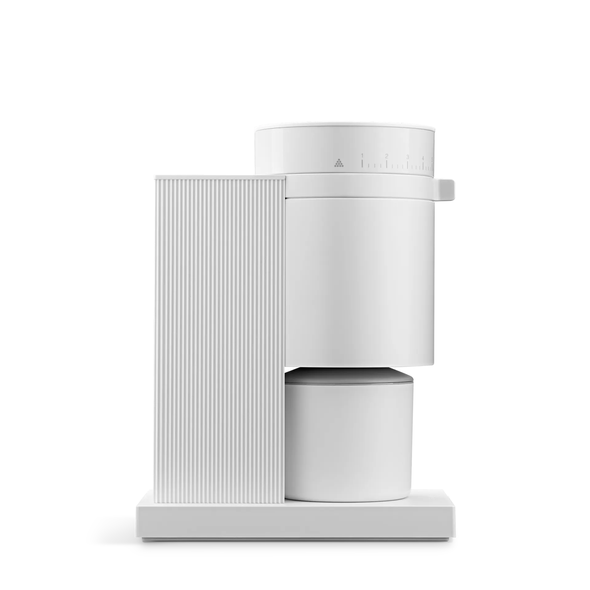 Opus Conical Burr elektrisk kaffekvarn, Matte white Fellow