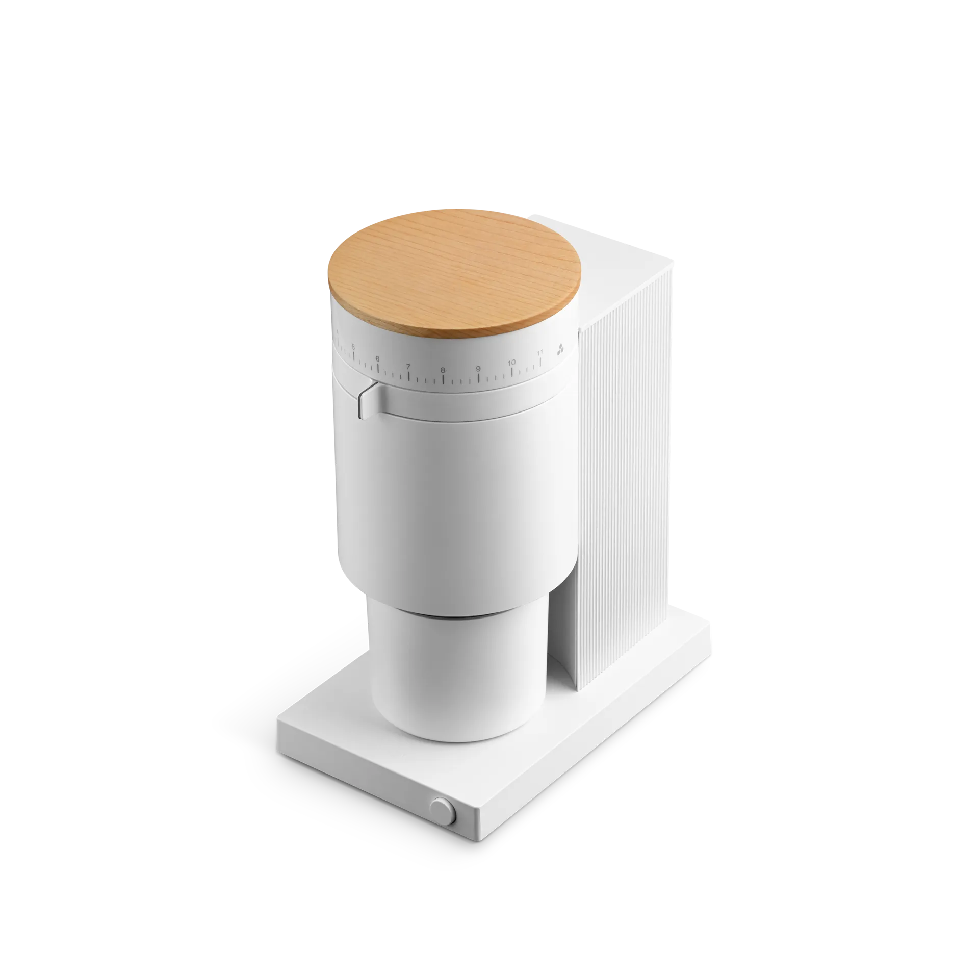 Opus Conical Burr elektrisk kaffekvarn, Matte white Fellow