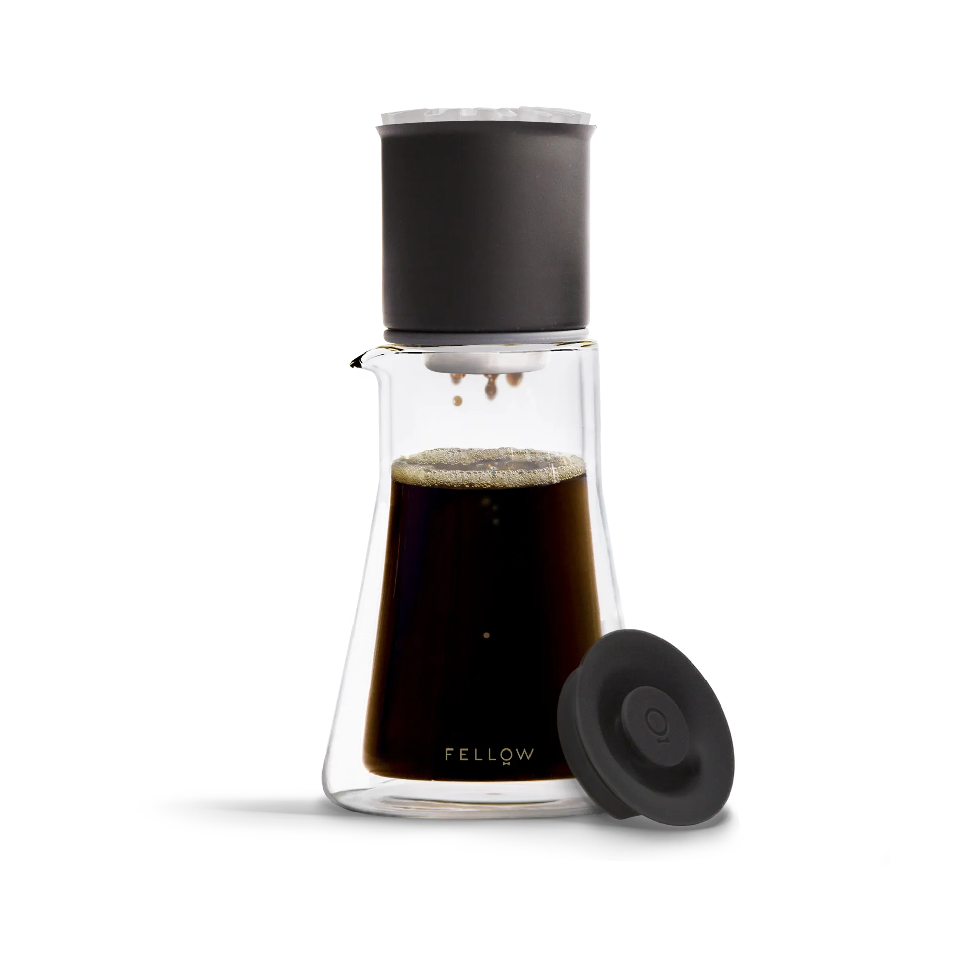 fellow stagg xf pour-over set matte black-clear glass