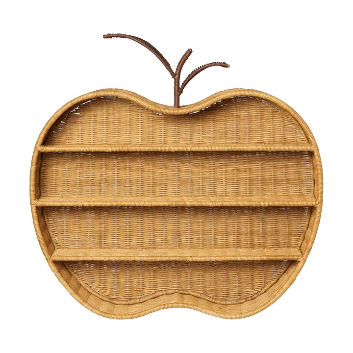 Apple braided vägghylla - Natural, 70x12,5x68 cm - Ferm Living