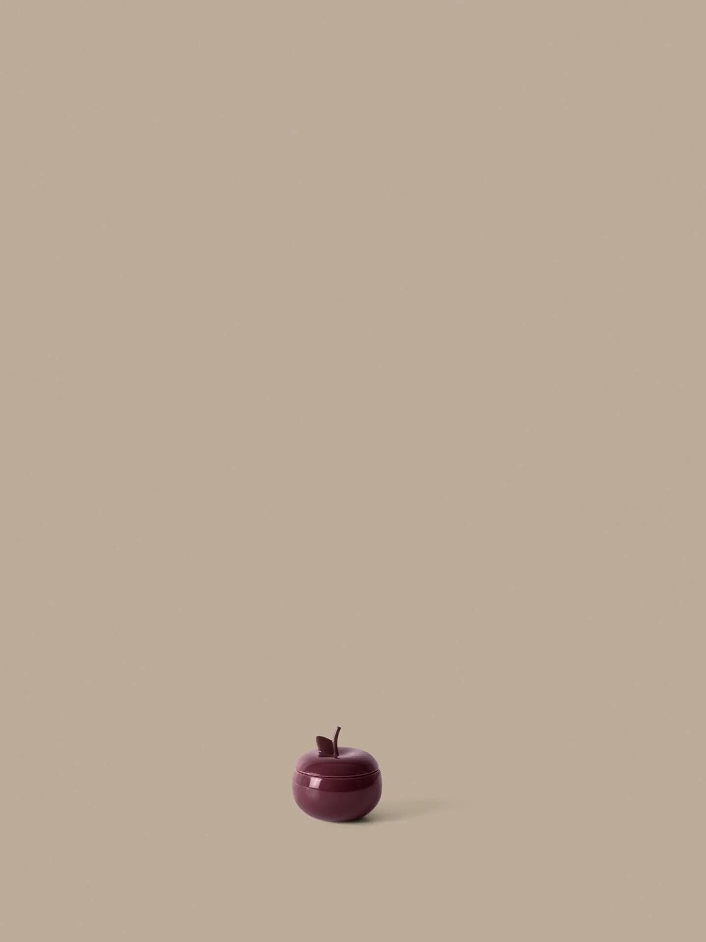 Apple keramikskål med lock, Deep red, Ø9,5 cm Ferm Living