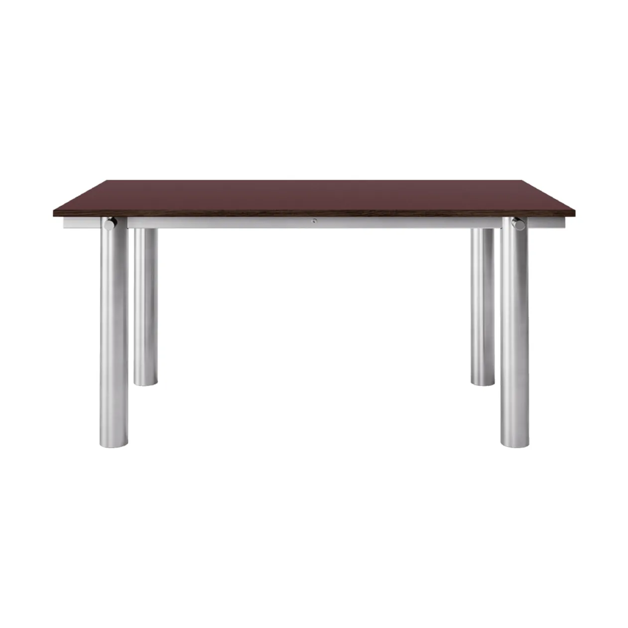 Atura matbord, Brushed stainless steel-burgundy, 90x160 cm Ferm Living