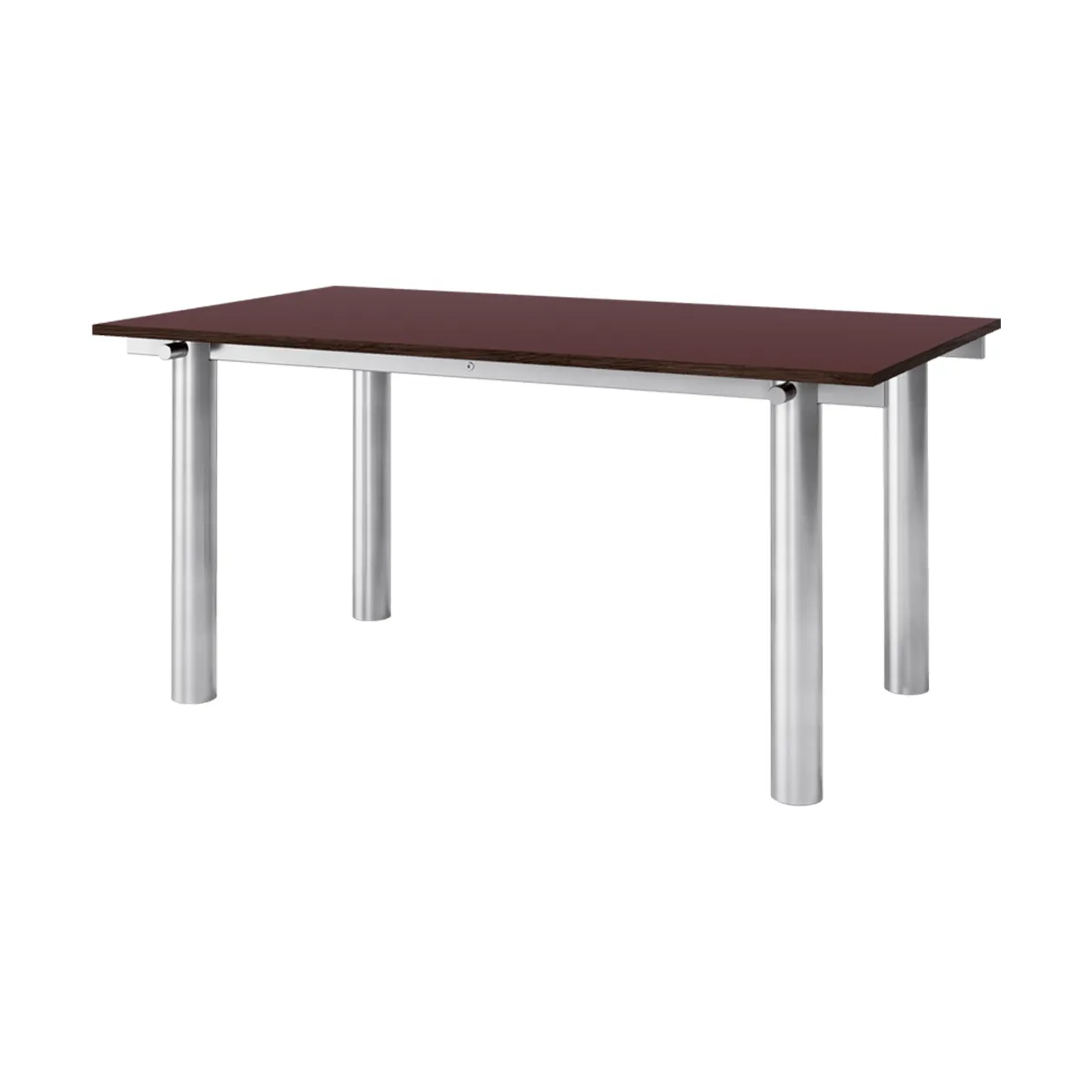 Atura matbord, Brushed stainless steel-burgundy, 90x160 cm Ferm Living