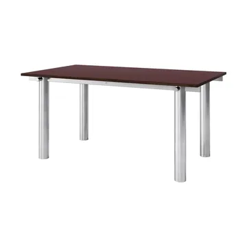 Atura matbord - Brushed stainless steel-burgundy, 90x160 cm - Ferm Living