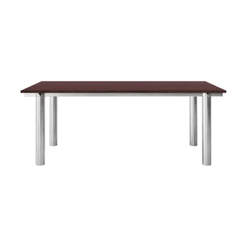 Atura matbord - Brushed stainless steel-burgundy, 90x200 cm - Ferm Living