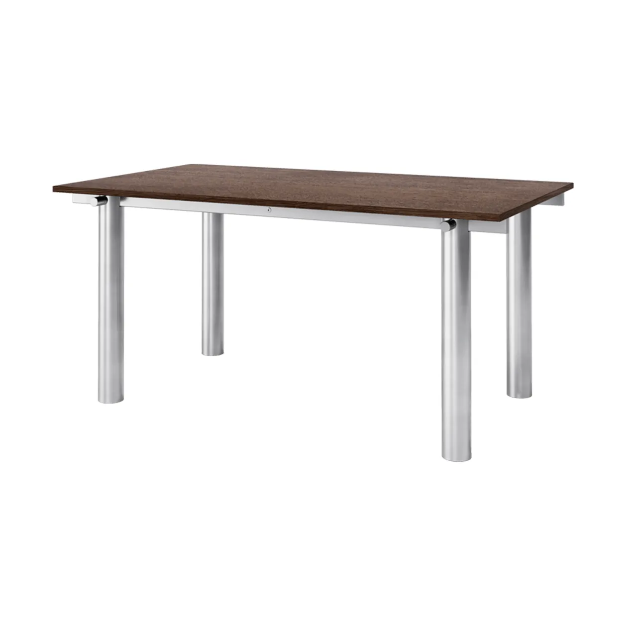 Atura matbord, Brushed stainless steel-dark stained oak, 90x160 cm Ferm Living