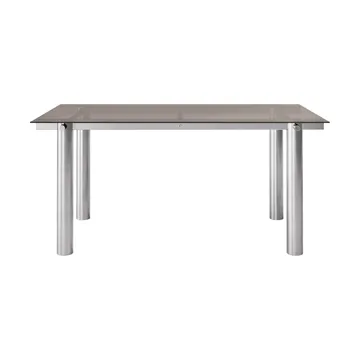 Atura matbord - Brushed stainless steel-dark tinted glass, 90x160 cm - Ferm Living
