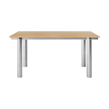 Atura matbord - Brushed stainless steel-natural oak, 90x160 cm - Ferm Living