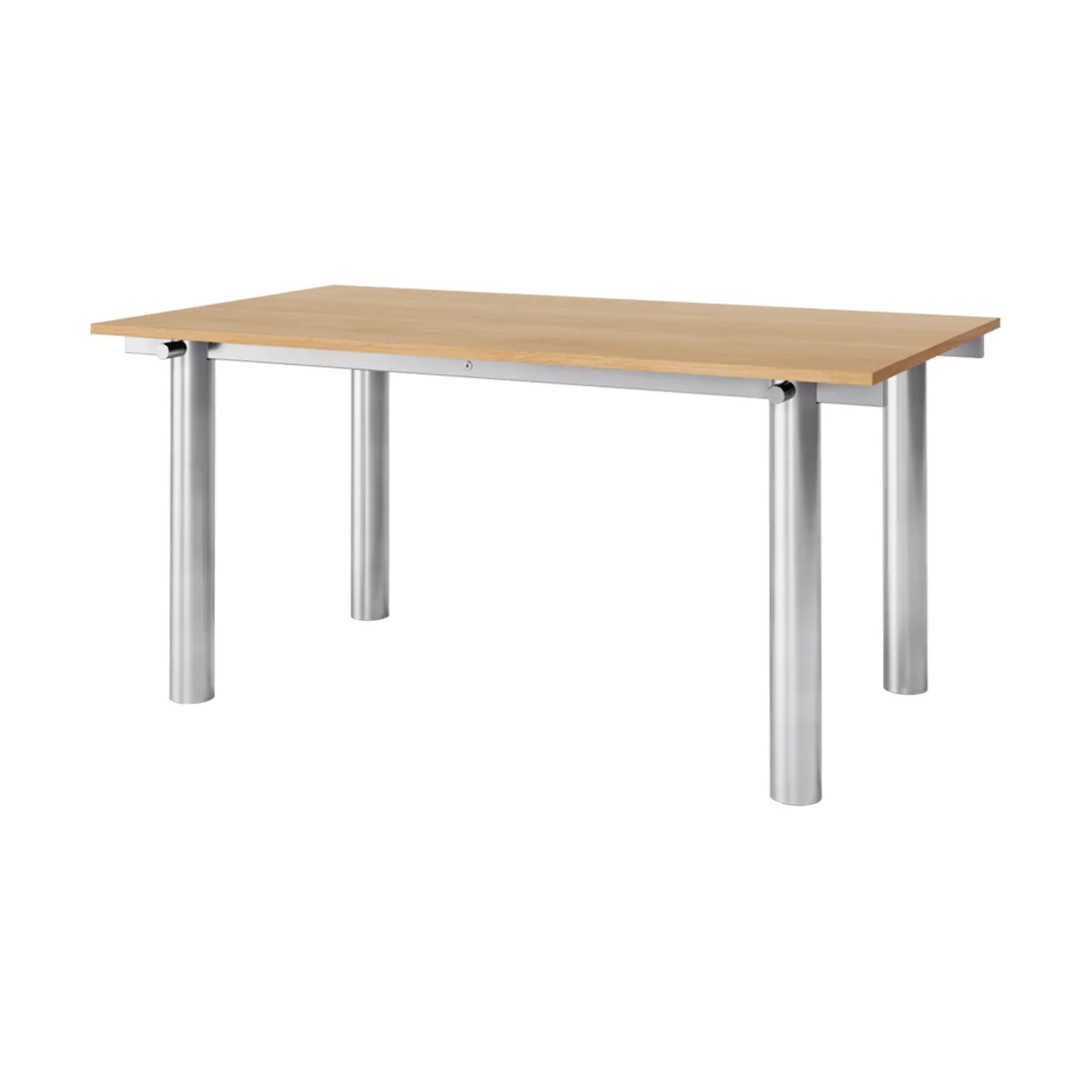 Atura matbord, Brushed stainless steel-natural oak, 90x160 cm Ferm Living