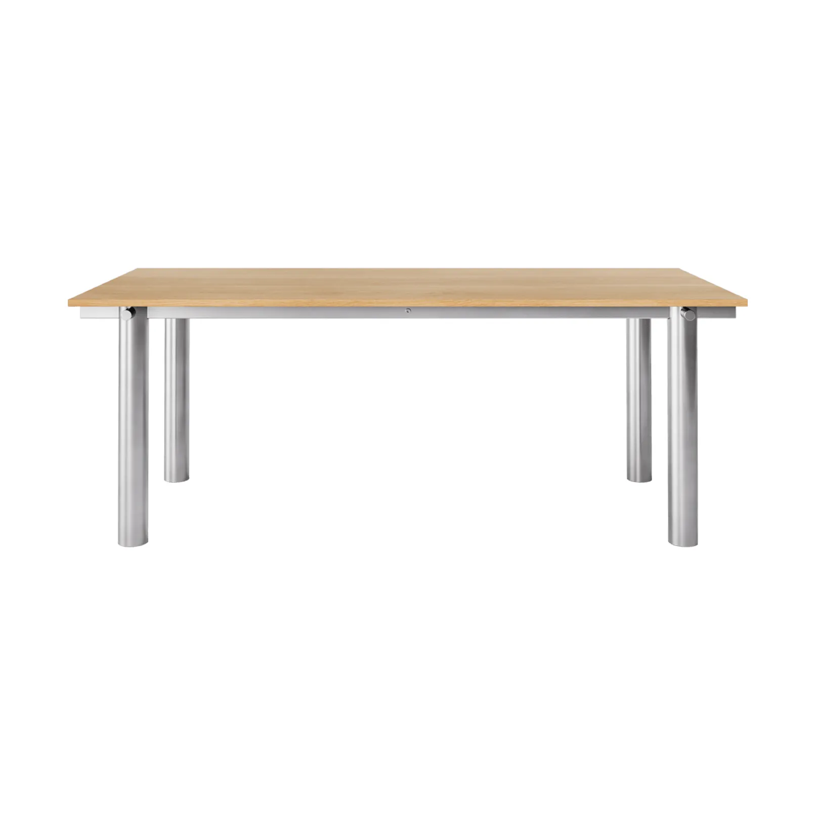 Atura matbord, Brushed stainless steel-natural oak, 90x200 cm Ferm Living