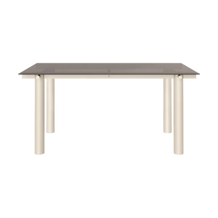Atura matbord - Light cashmere-dark tinted glass, 90x160 cm - Ferm Living