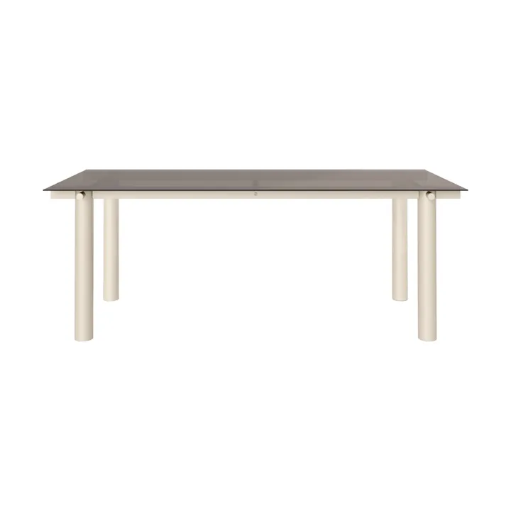 Atura matbord - Light cashmere-dark tinted glass, 90x200 cm - Ferm Living