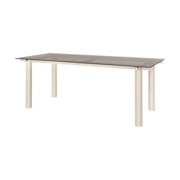 Atura matbord - Light cashmere-dark tinted glass, 90x200 cm - Ferm Living
