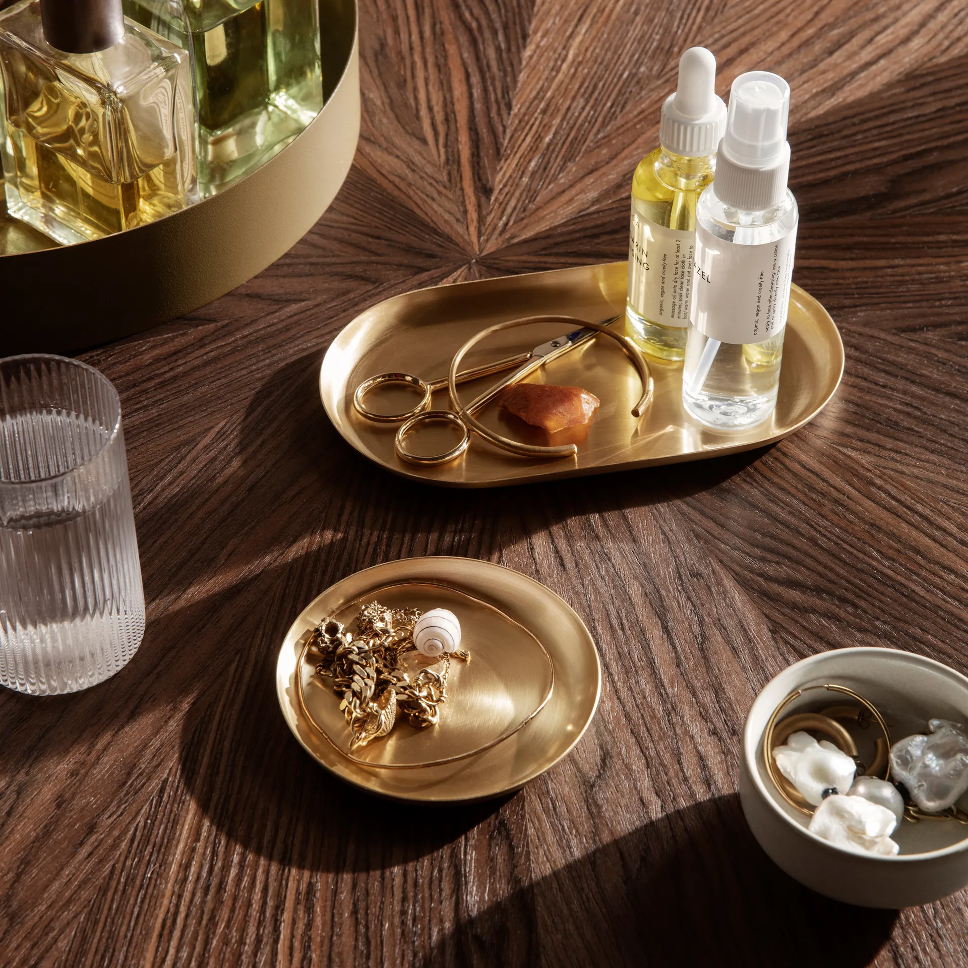 Basho bricka Ø9,5 cm, Mässing Ferm Living