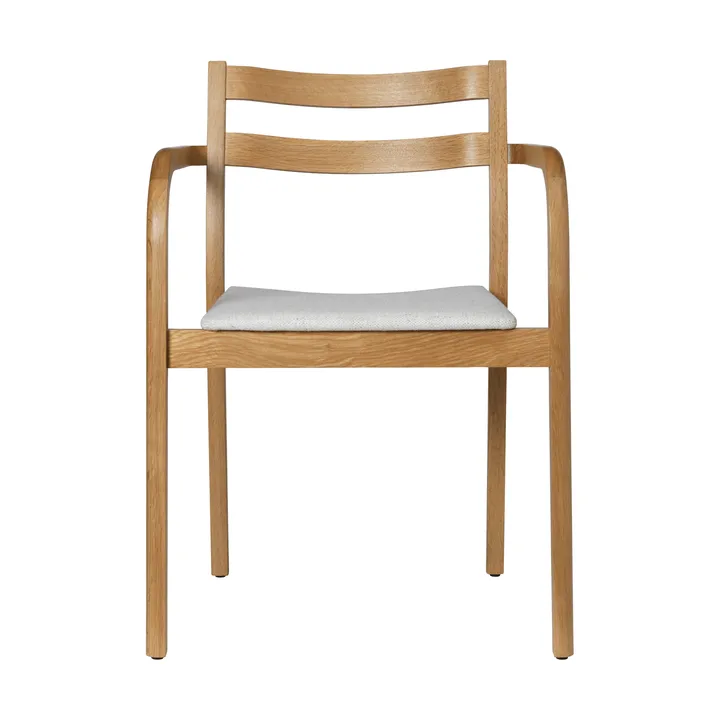 Boda karmstol - Klädd sits, natural oak-off-white - Ferm Living