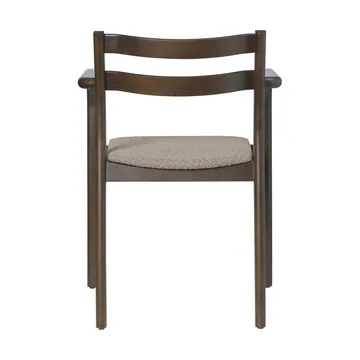 Boda karmstol - Klädd sits rugged bouclé, dark stained-natural - Ferm Living