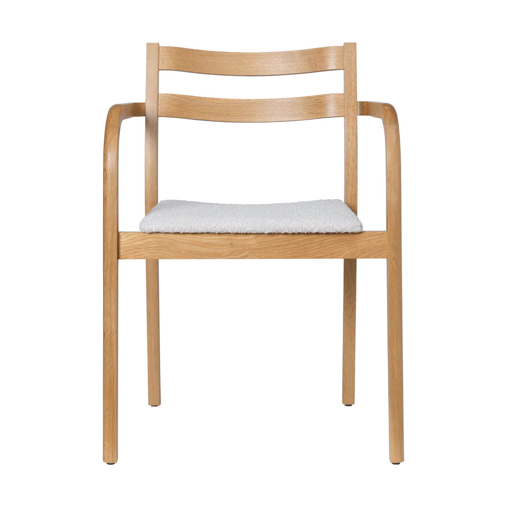 Boda karmstol, Klädd sits rugged bouclé, natural-off-white Ferm Living
