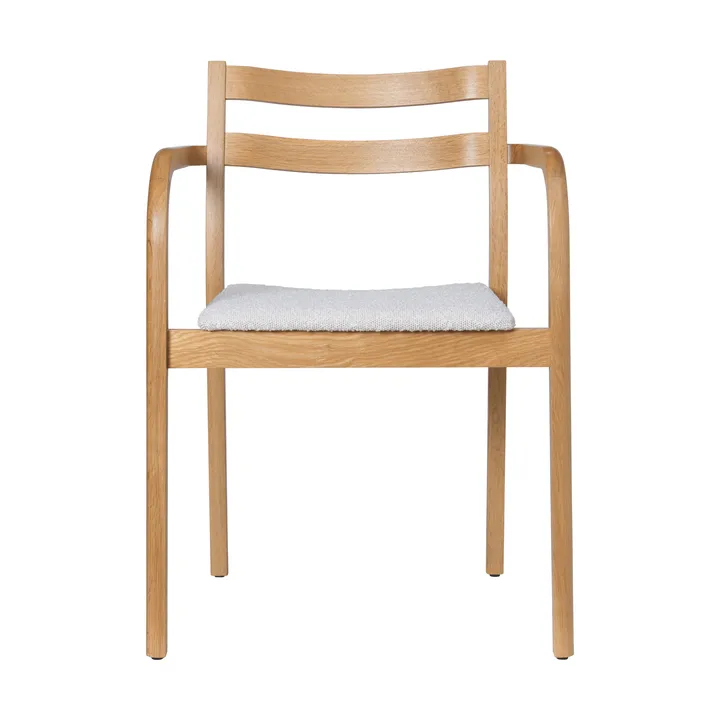 Boda karmstol - Klädd sits rugged bouclé, natural-off-white - Ferm Living