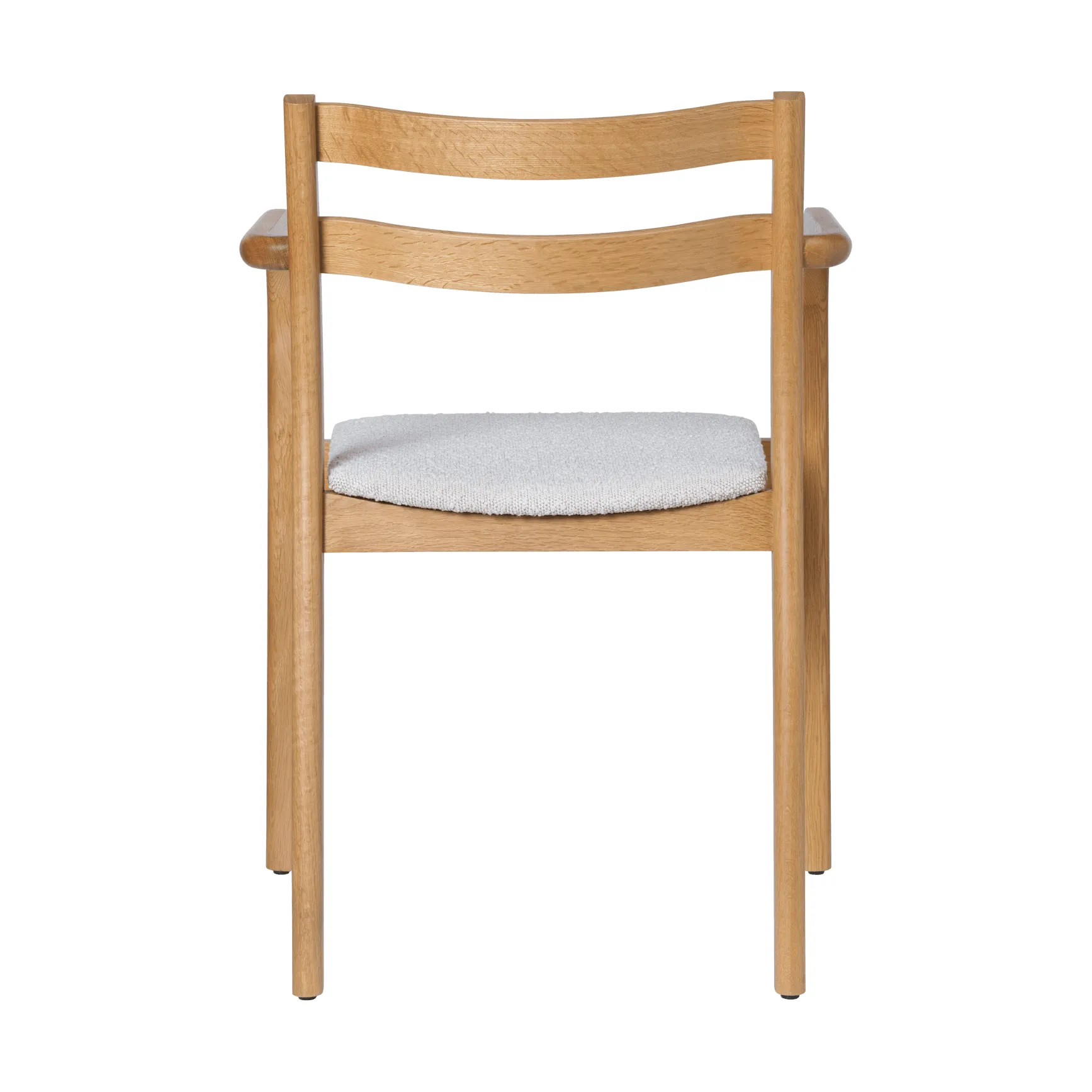 Boda karmstol, Klädd sits rugged bouclé, natural-off-white Ferm Living