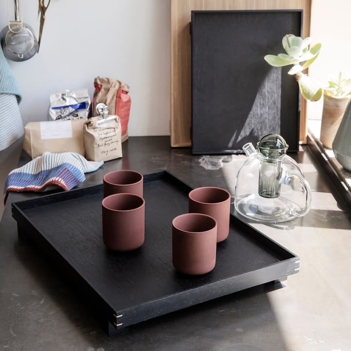 Bon träbricka large, Svartbetsad ek Ferm Living