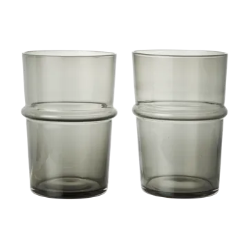 Ferm Living Boya dricksglas högt 45 cl 2-pack Smoked Grey