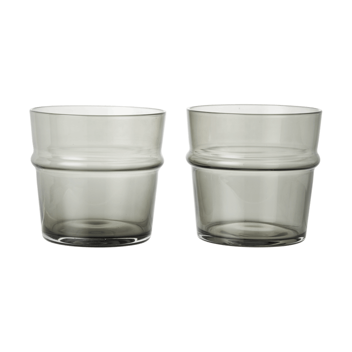 Boya dricksglas lågt 30 cl 2-pack - Smoked Grey - Ferm Living