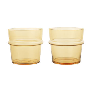 Ferm Living Boya dricksglas lågt 30 cl 2-pack Yellow