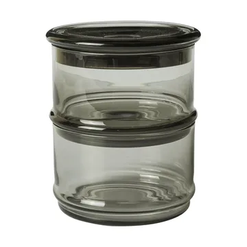 Boya stapelbara burkar - 2 delar, smoked grey - Ferm Living