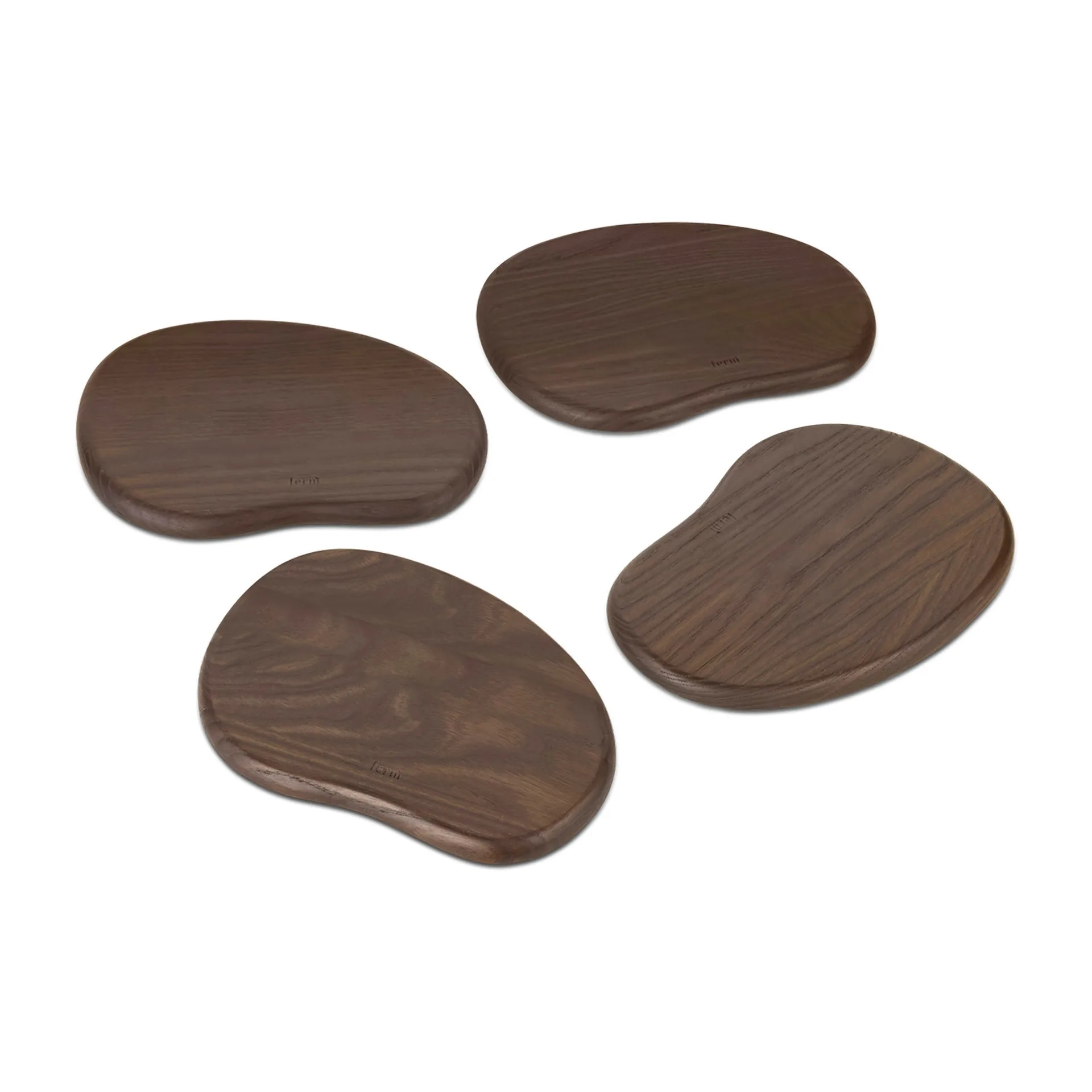 Cairn butter boards bricka 4-pack, Dark Brown Ferm Living