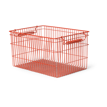 Cala stapelbar korg 2-pack - Poppy red - Ferm Living