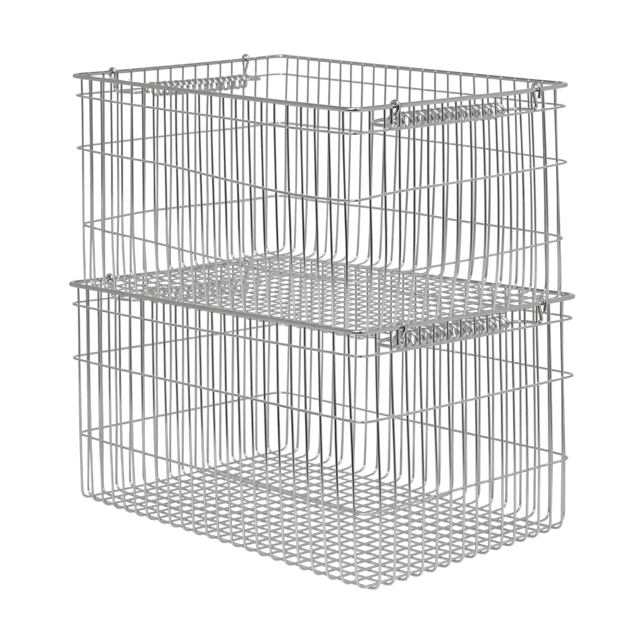 Cala stapelbar korg 2-pack, Stainless Steel, 36,2x26,2x20,2 cm Ferm Living